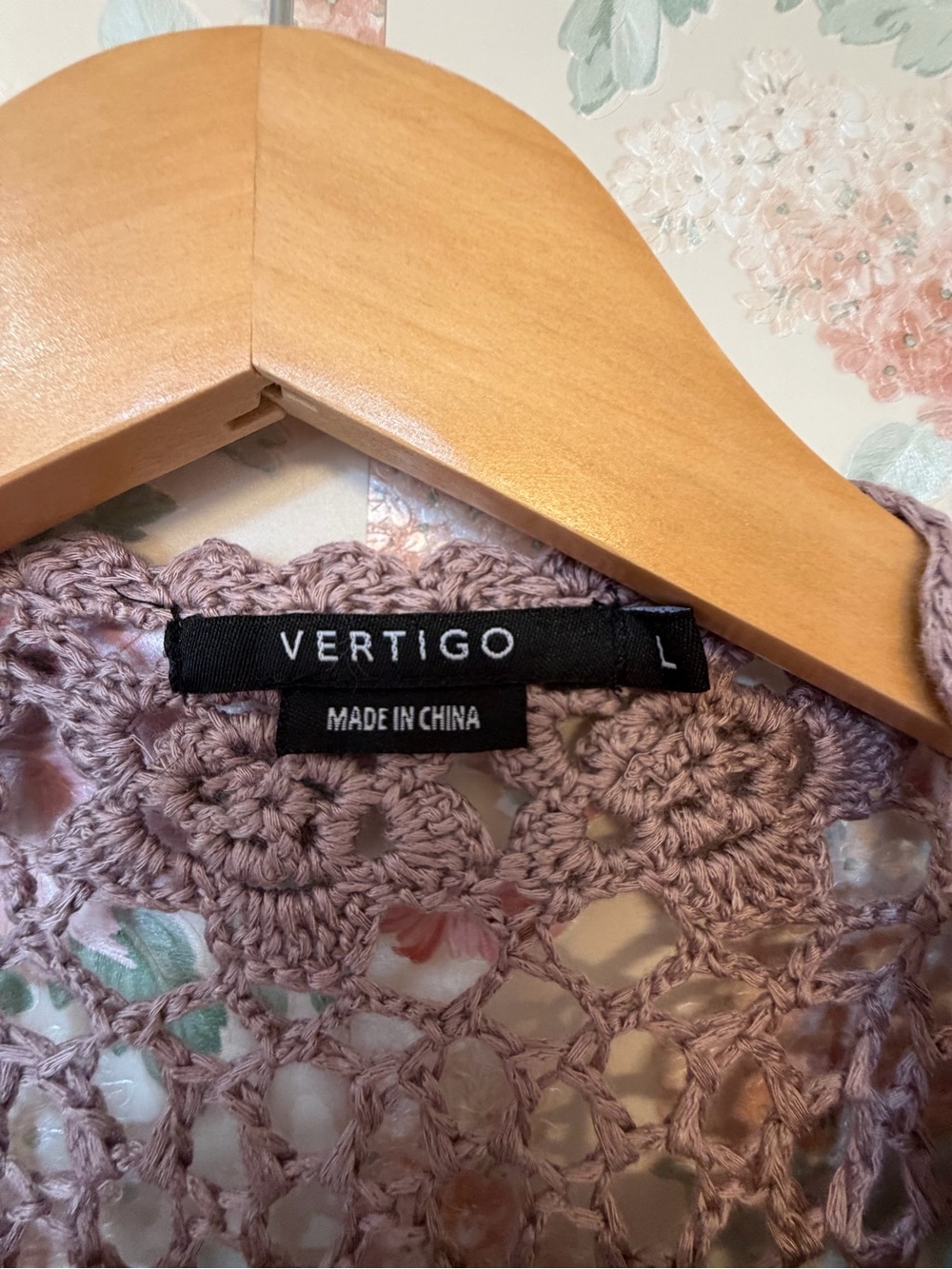 Vertigo Paris Mauve Crochet Tie-Front Open Cardigan - Picture 3 of 5
